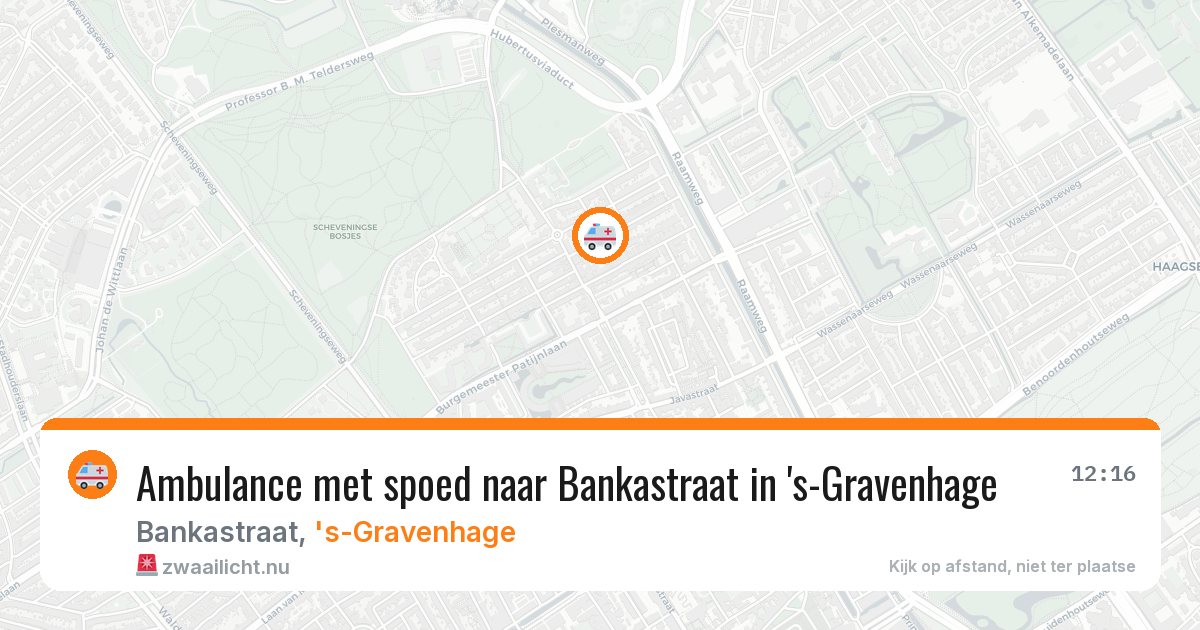 Ambulance met spoed naar Bankastraat in 's-Gravenhage — 22 jul 2026