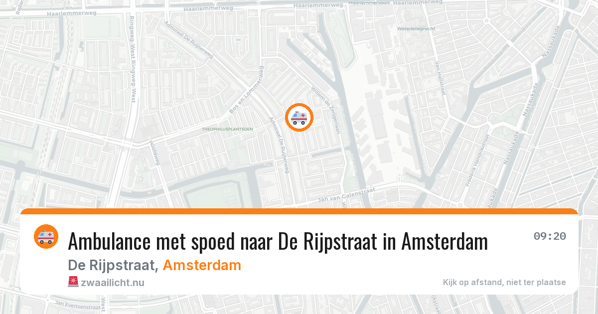 Ambulance met spoed naar De Rijpstraat in Amsterdam — 5 apr 2026