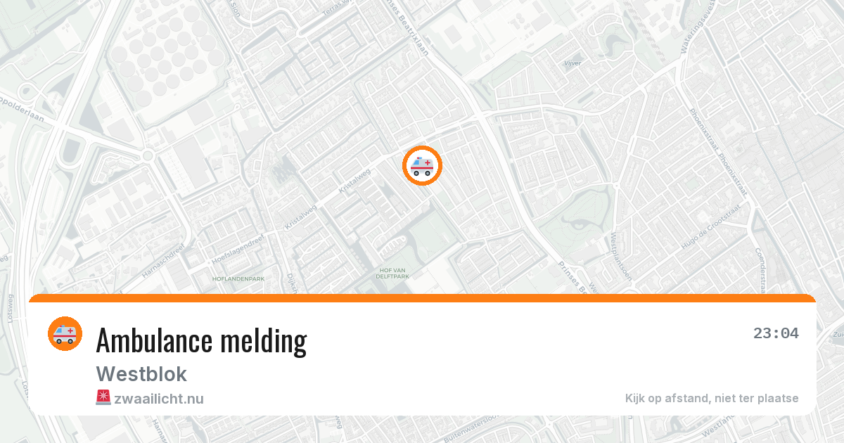 Ambulance melding — 30 mei 2026
