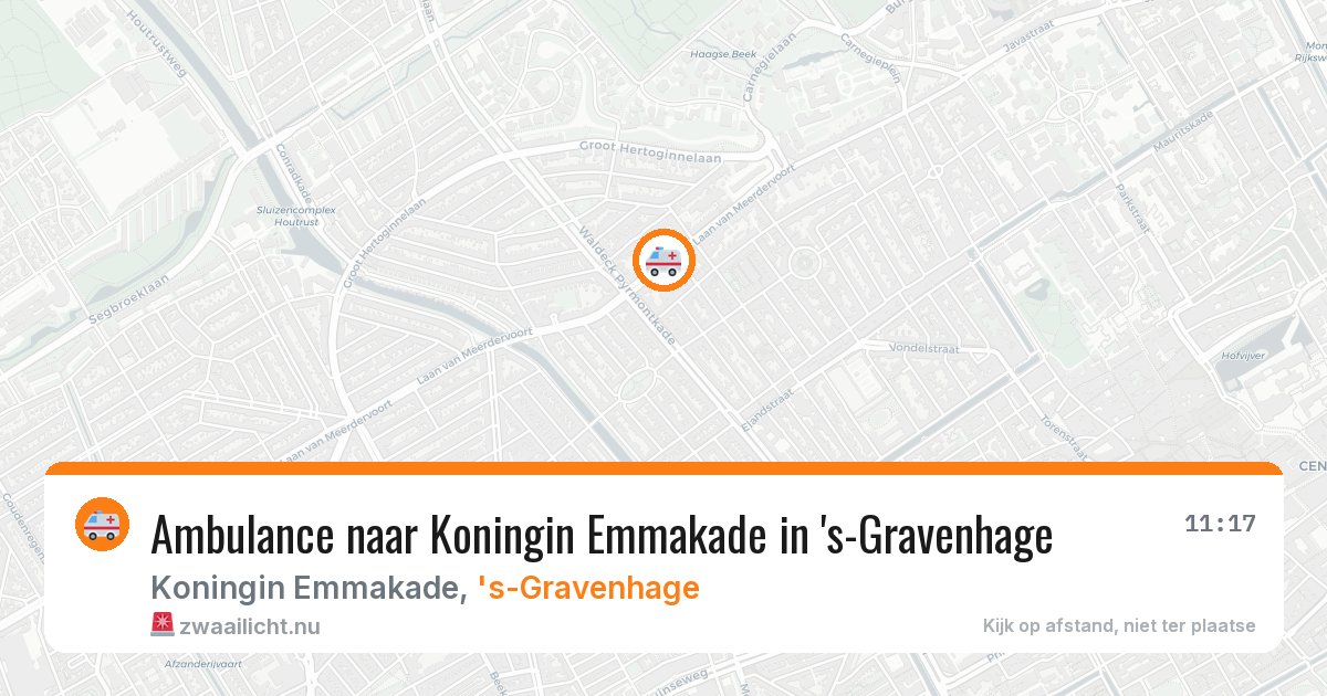 Ambulance naar Koningin Emmakade in 's-Gravenhage — 26 mrt 2026