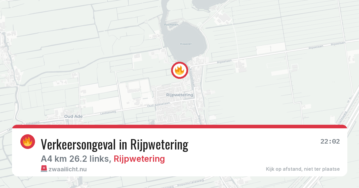 Verkeersongeval in Rijpwetering — 14 mrt 2026