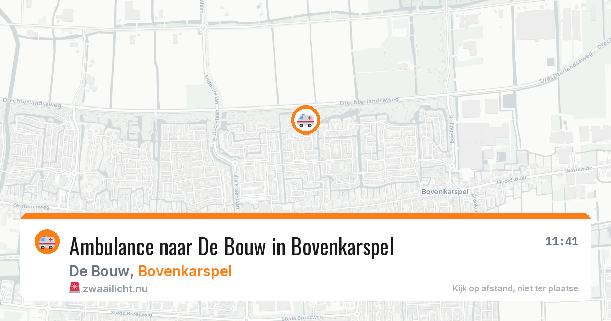 Ambulance naar De Bouw in Bovenkarspel — 8 jul 2026