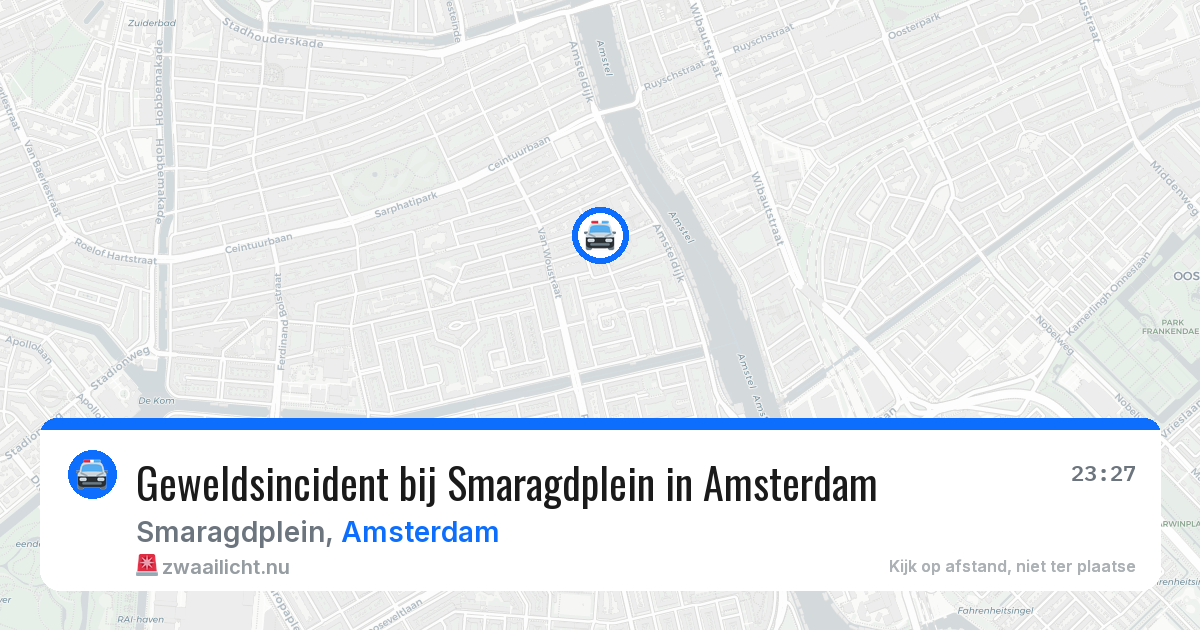 Geweldsincident bij Smaragdplein in Amsterdam — 23 jul 2026