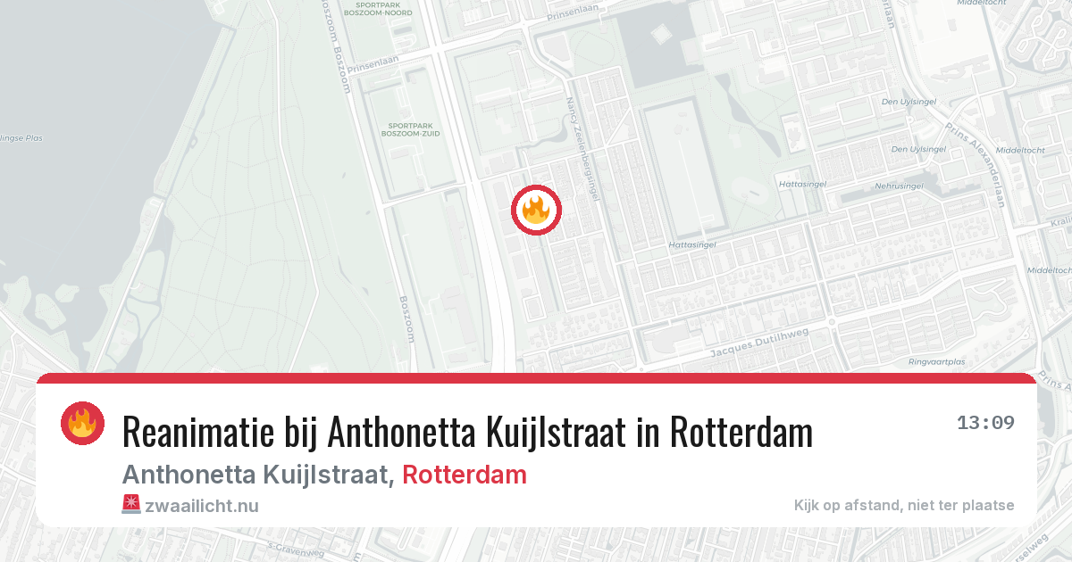 Reanimatie bij Anthonetta Kuijlstraat in Rotterdam — 19 mrt 2026