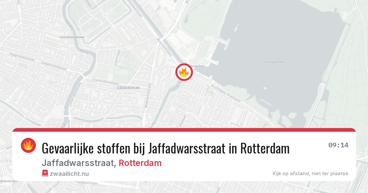 Gevaarlijke stoffen bij Jaffadwarsstraat in Rotterdam — 9 apr 2026