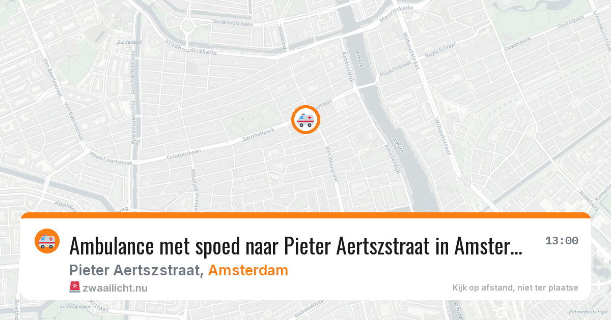 Ambulance met spoed naar Pieter Aertszstraat in Amsterdam — 3 jun 2026