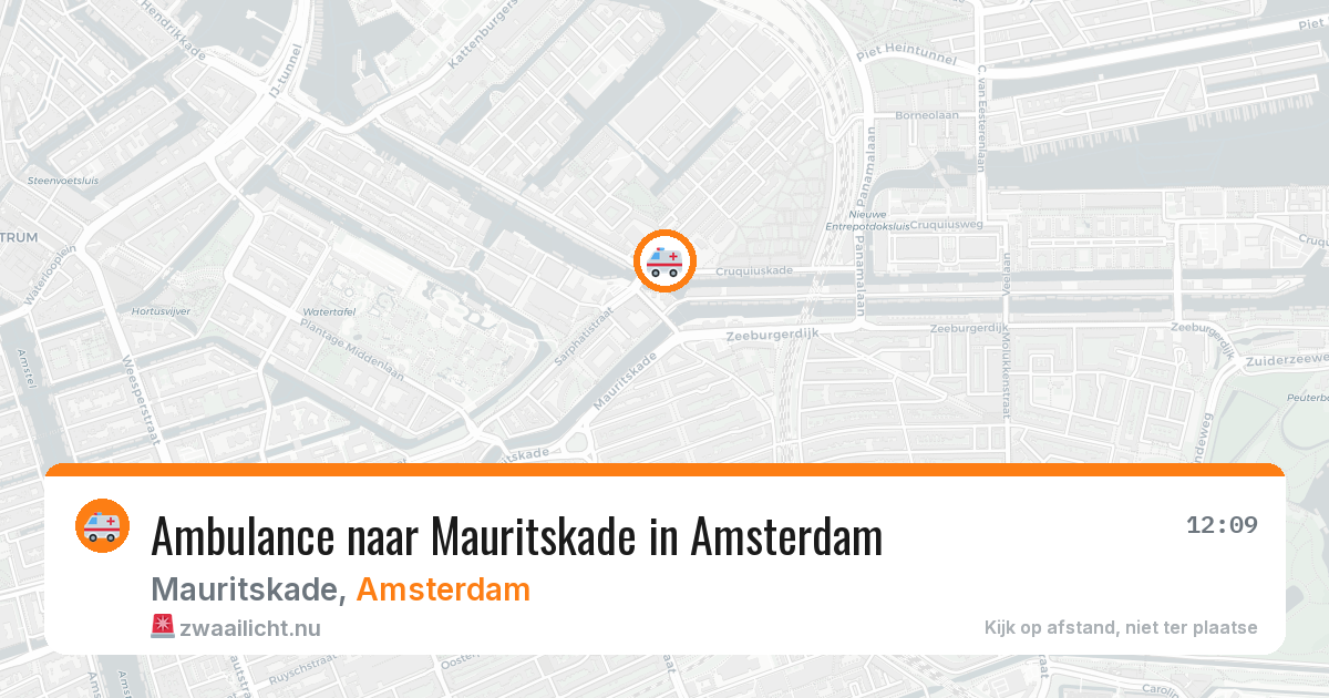 Ambulance naar Mauritskade in Amsterdam — 15 mei 2026
