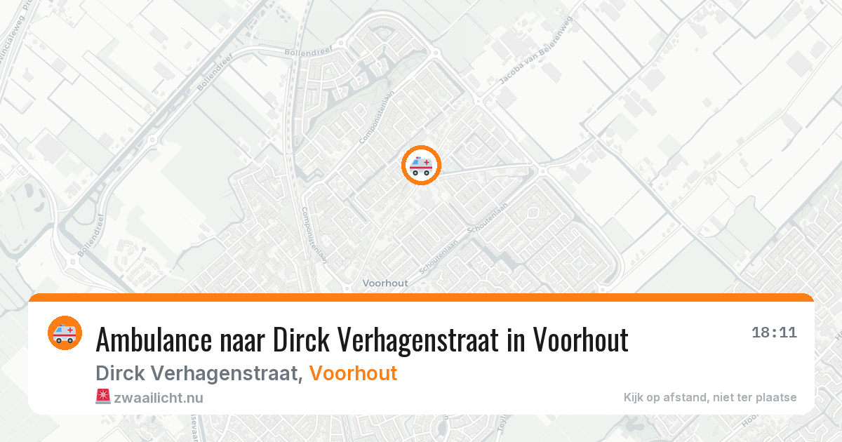 Ambulance naar Dirck Verhagenstraat in Voorhout — 17 feb 2026