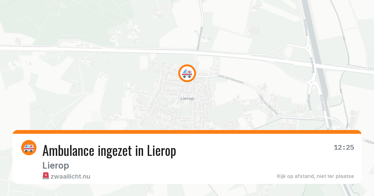 Ambulance ingezet in Lierop — 15 mrt 2026