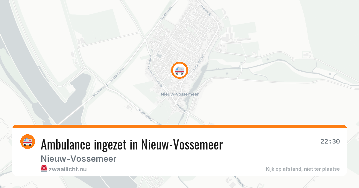 Ambulance ingezet in Nieuw-Vossemeer — 19 jul 2026