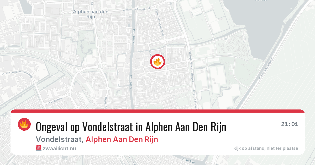 Ongeval op Vondelstraat in Alphen Aan Den Rijn — 15 jul 2026