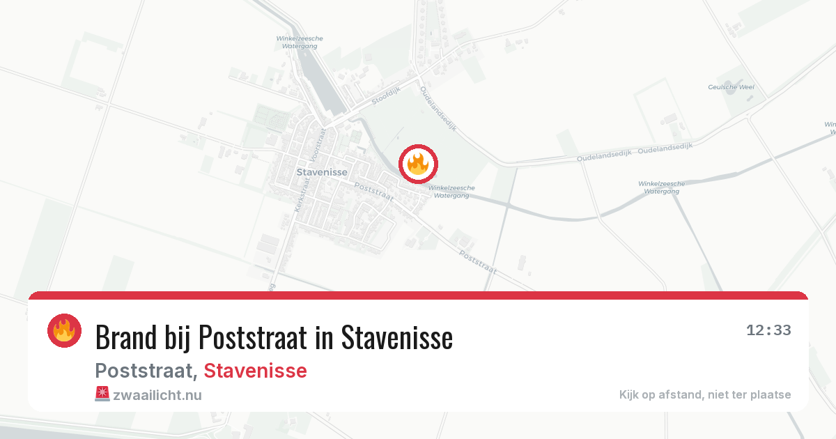 Brand bij Poststraat in Stavenisse — 24 apr 2026