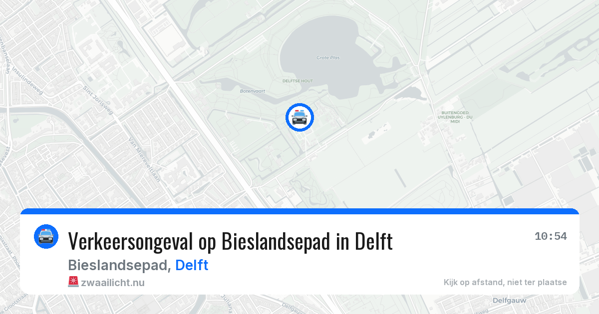 Verkeersongeval op Bieslandsepad in Delft — 17 mrt 2026