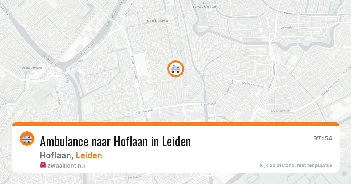 Ambulance naar Hoflaan in Leiden — 18 jul 2026