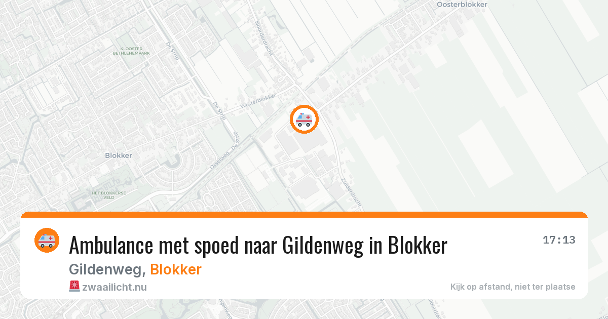 Ambulance met spoed naar Gildenweg in Blokker — 2 apr 2026