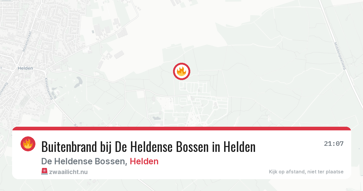 Buitenbrand bij De Heldense Bossen in Helden — 29 mei 2026