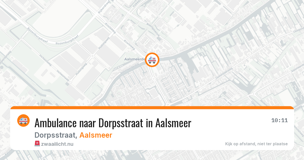 Ambulance naar Dorpsstraat in Aalsmeer — 14 jul 2026