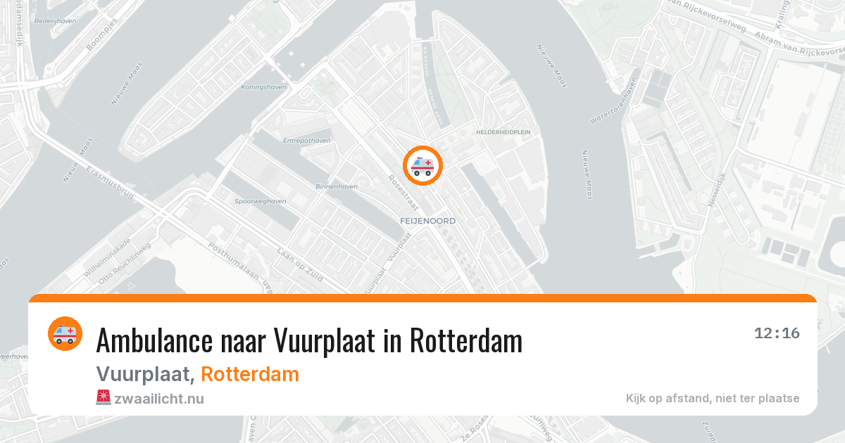 Ambulance naar Vuurplaat in Rotterdam — 19 jul 2026