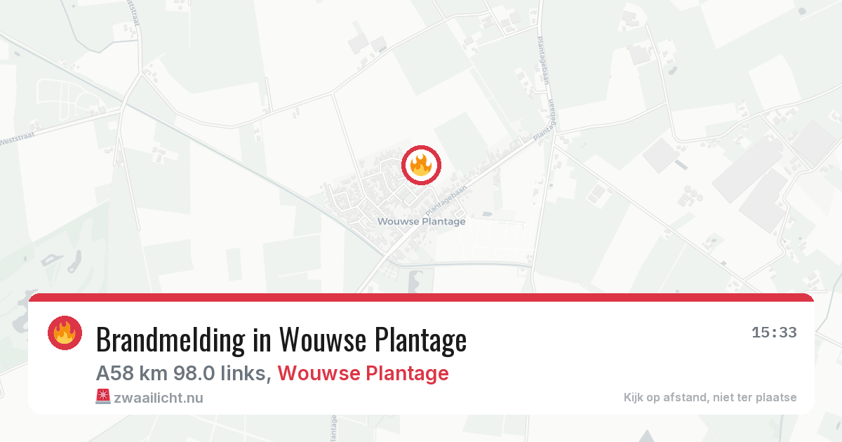 Brandmelding in Wouwse Plantage — 29 mei 2026