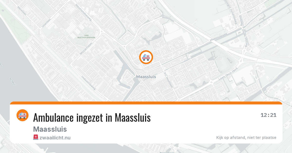Ambulance ingezet in Maassluis — 5 mei 2026 | 🚨 Zwaailicht.nu