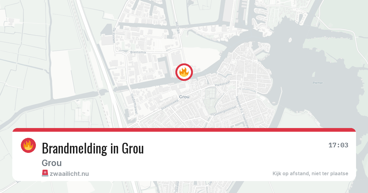 Brandmelding in Grou — 10 jul 2026