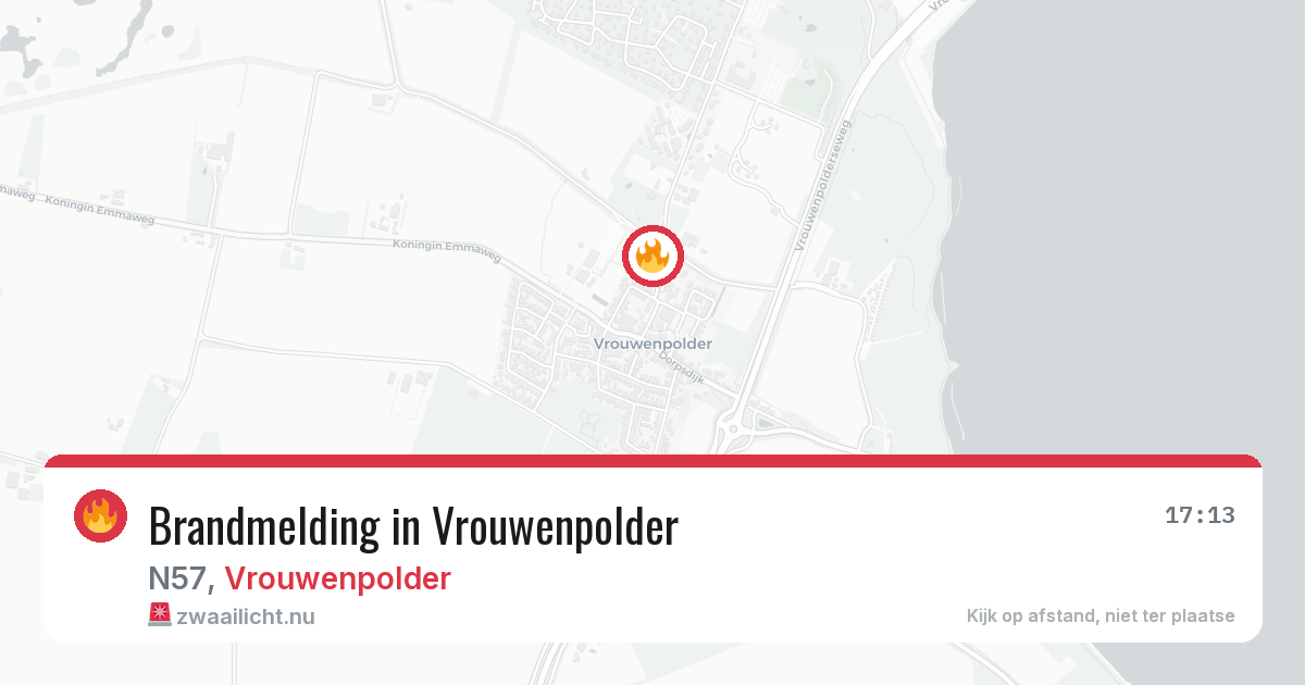Brandmelding in Vrouwenpolder — 26 jul 2026