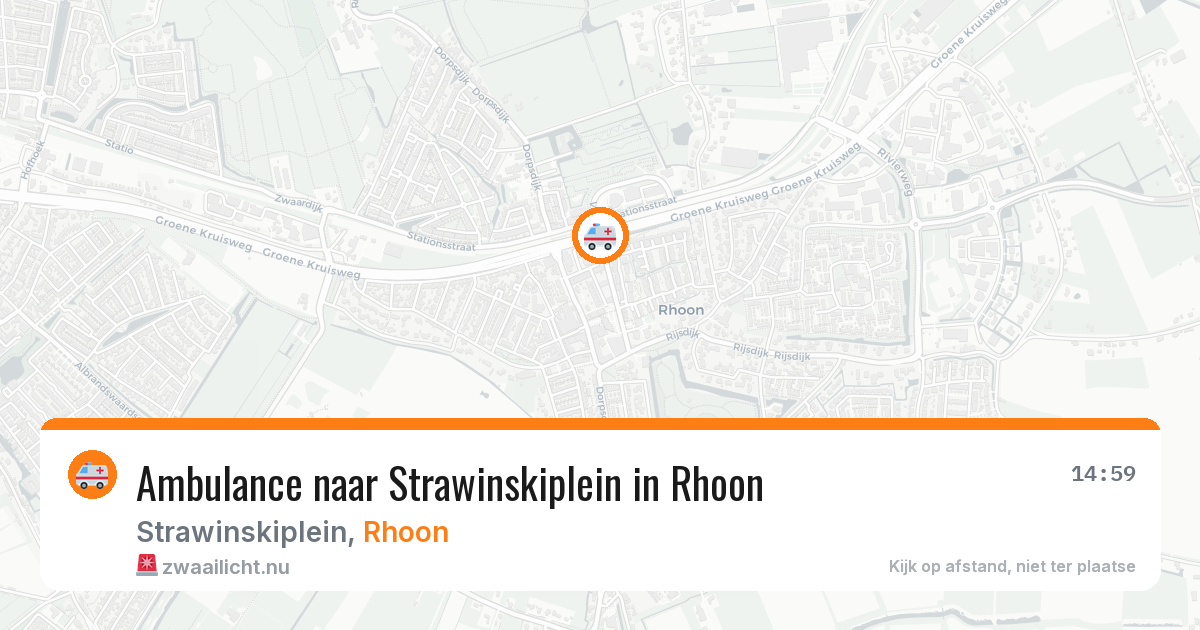 Ambulance naar Strawinskiplein in Rhoon — 11 jul 2026