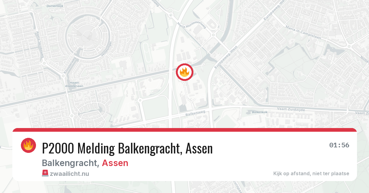P2000 Melding Balkengracht, Assen — 25 apr 2026