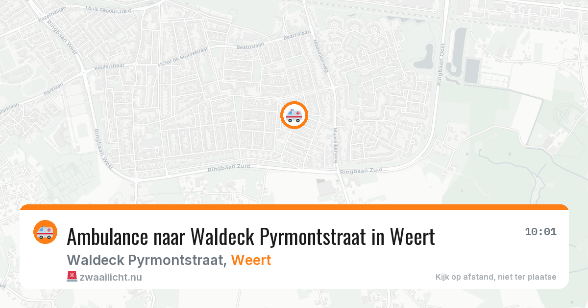 Ambulance naar Waldeck Pyrmontstraat in Weert — 21 jul 2026