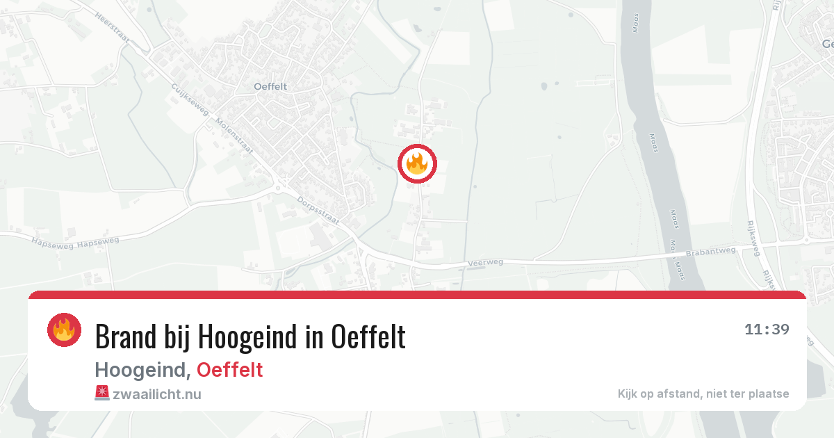 Brand bij Hoogeind in Oeffelt — 4 jul 2026