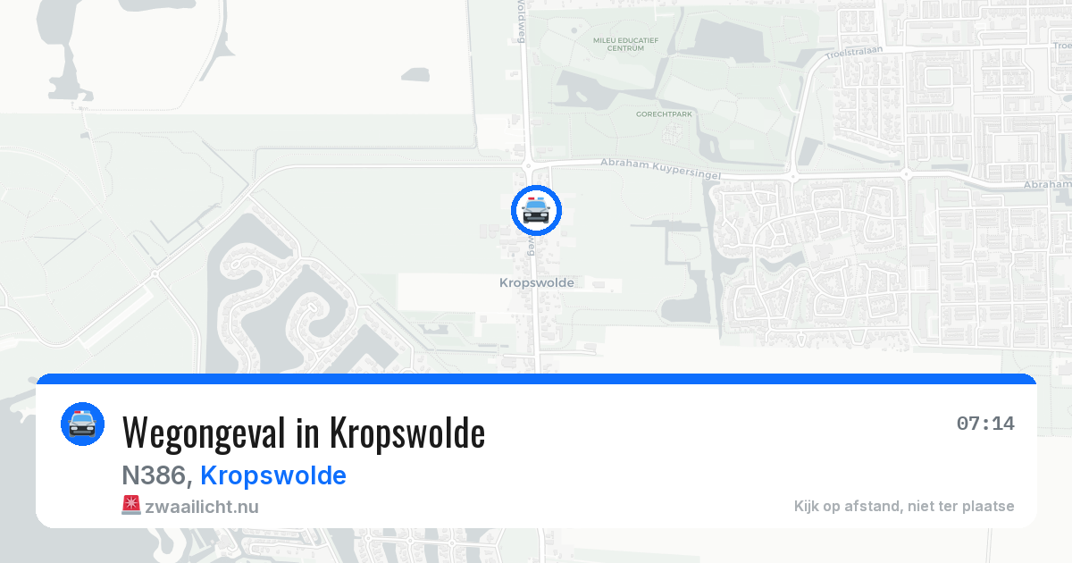 Wegongeval in Kropswolde — 20 apr 2026