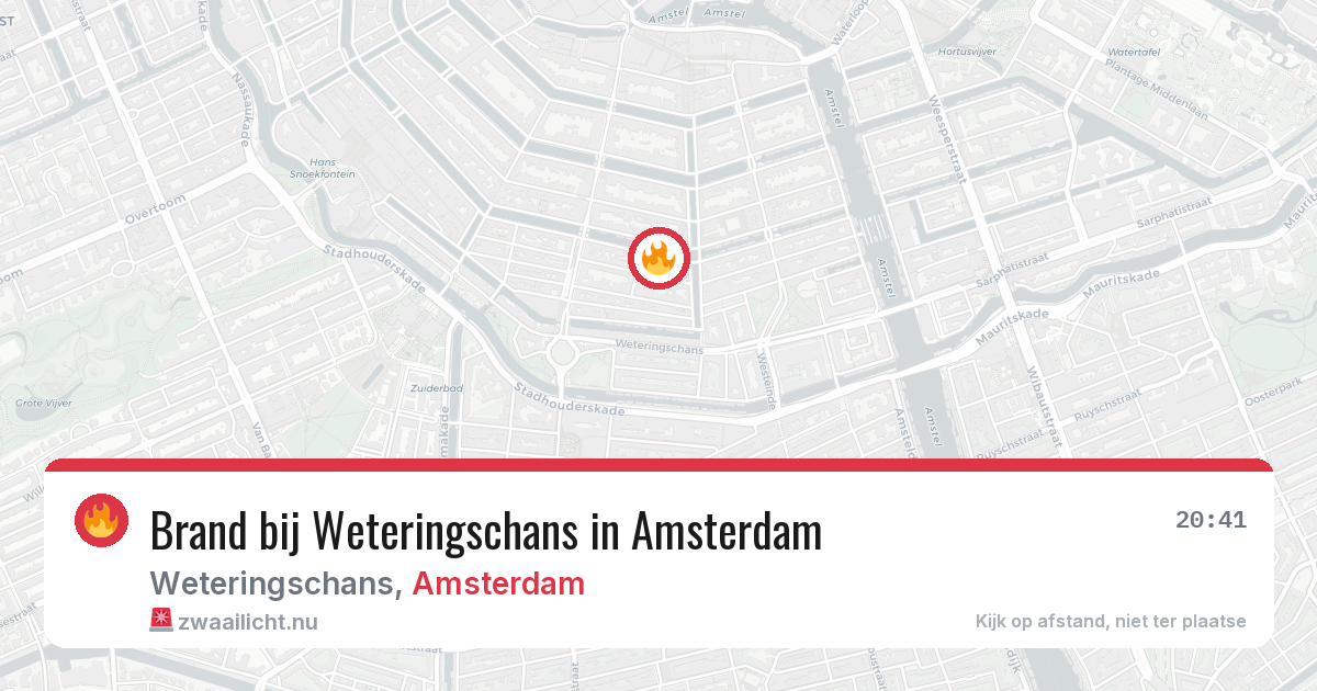 Brand bij Weteringschans in Amsterdam — 3 jun 2026