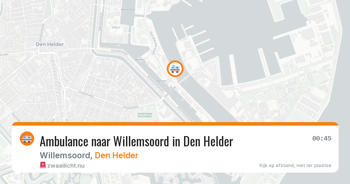 Ambulance naar Willemsoord in Den Helder — 27 apr 2026