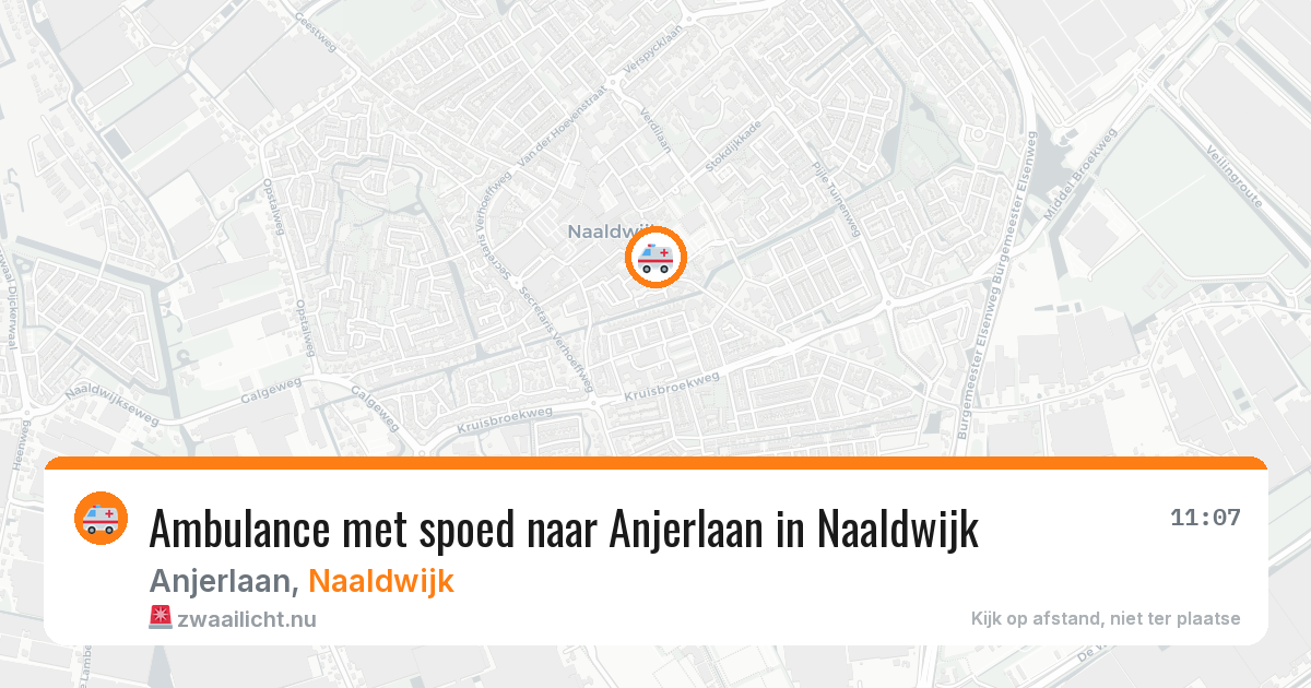 Ambulance met spoed naar Anjerlaan in Naaldwijk — 27 mei 2026
