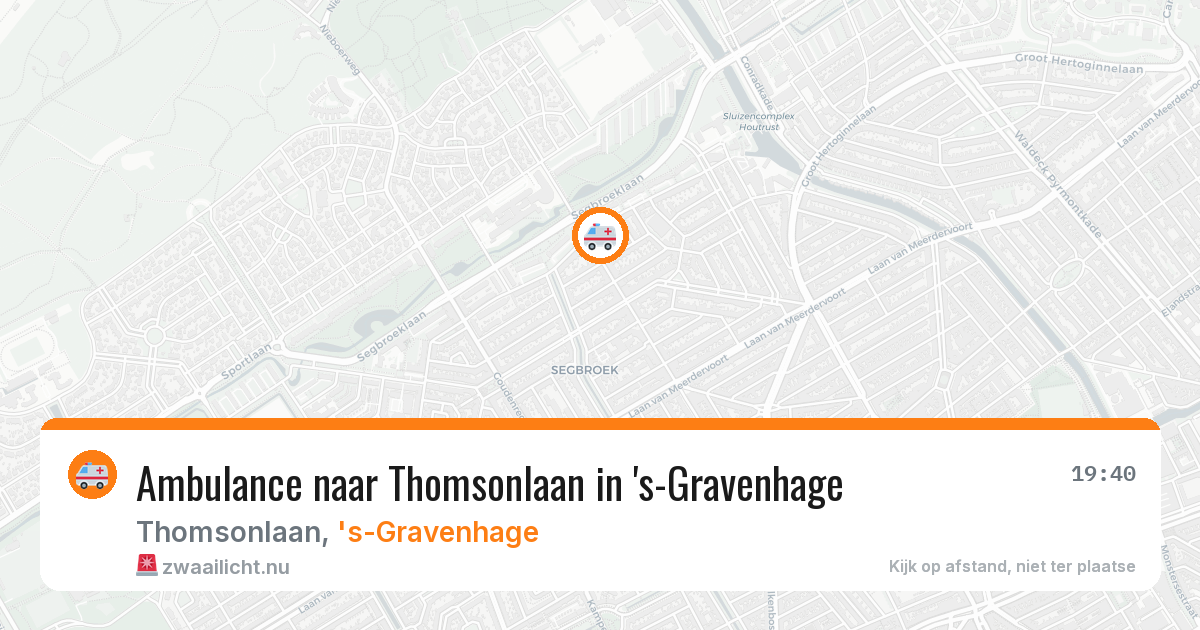 Ambulance naar Thomsonlaan in 's-Gravenhage — 23 jul 2026