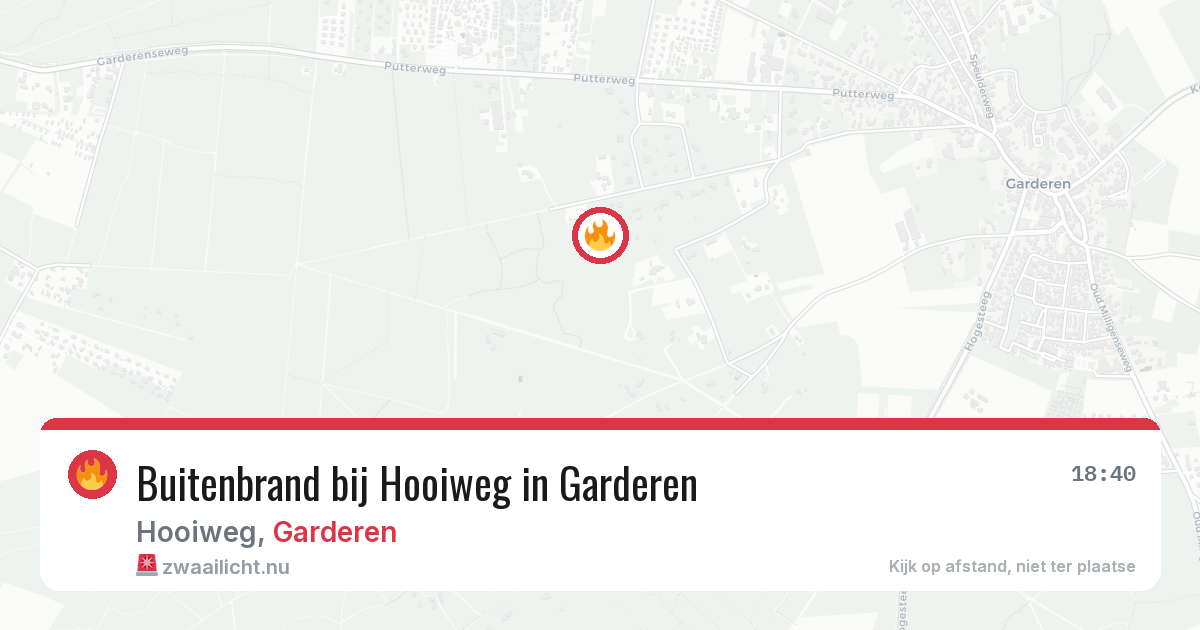 Buitenbrand bij Hooiweg in Garderen — 29 mei 2026