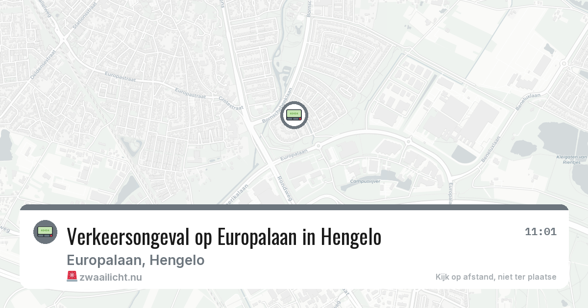 Verkeersongeval op Europalaan in Hengelo — 14 jul 2026