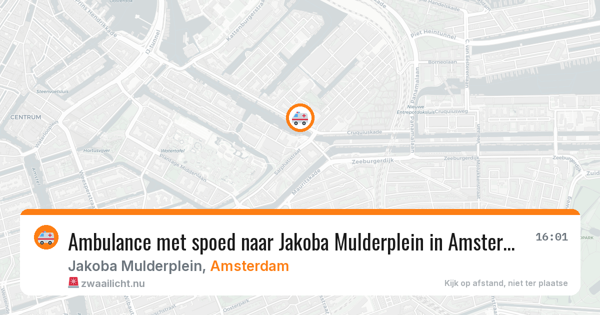 Ambulance met spoed naar Jakoba Mulderplein in Amsterdam — 20 mrt 2026