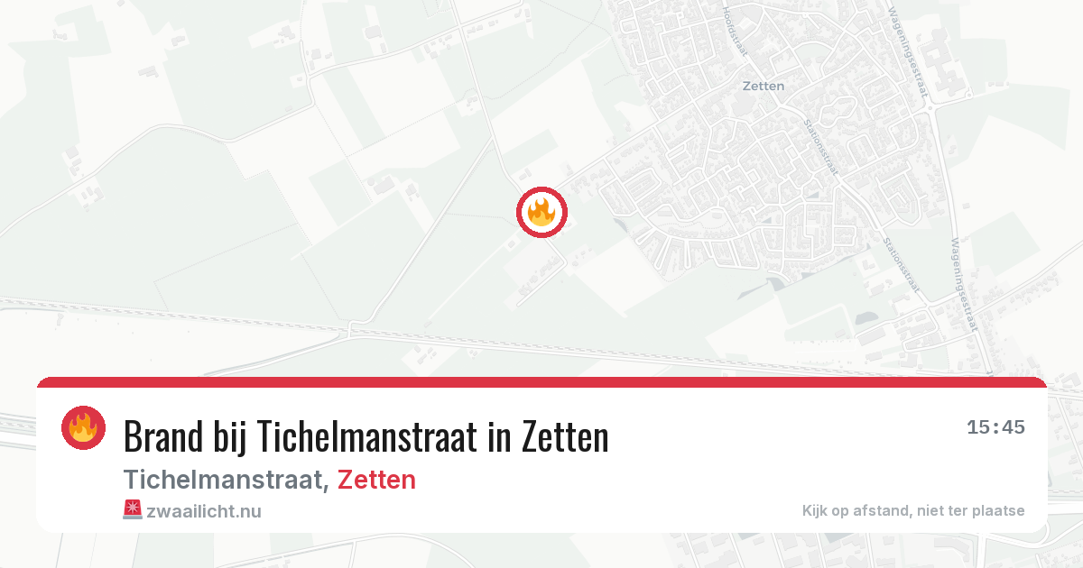 Brand bij Tichelmanstraat in Zetten — 24 mei 2026
