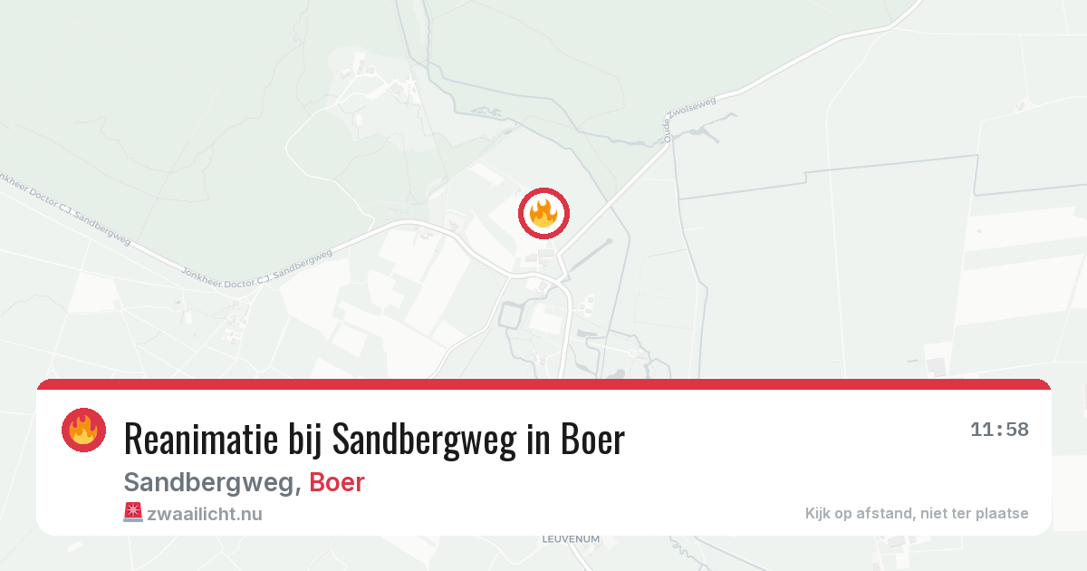 Reanimatie bij Sandbergweg in Boer — 10 jul 2026