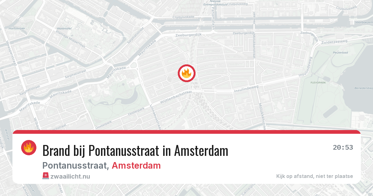 Brand bij Pontanusstraat in Amsterdam — 11 jul 2026