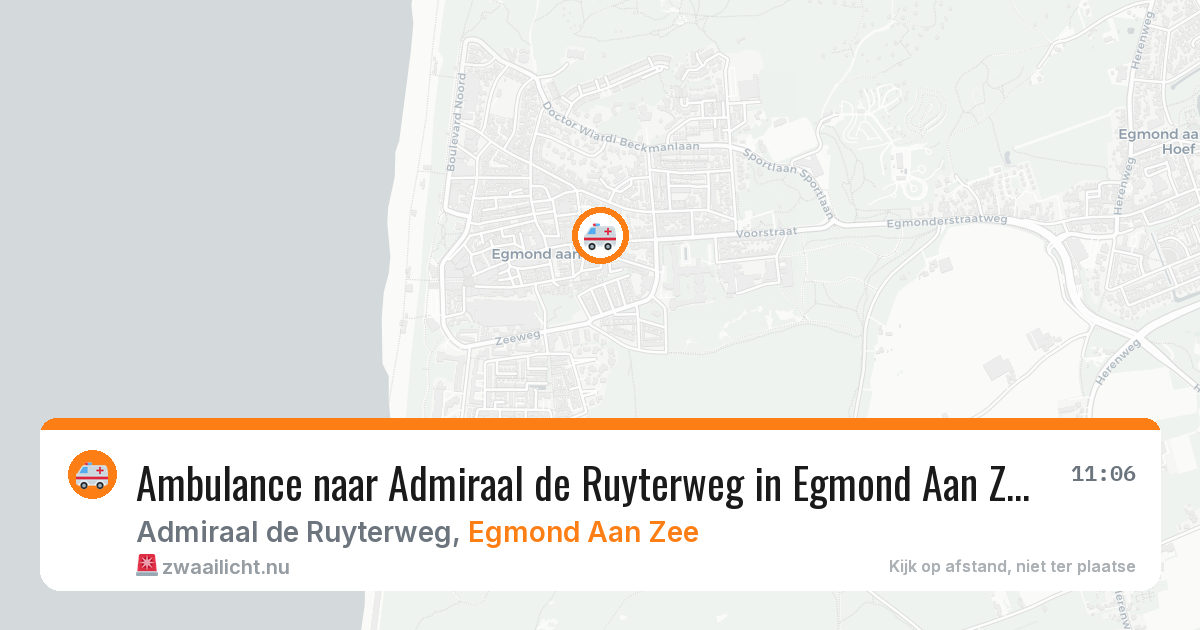 Ambulance naar Admiraal de Ruyterweg in Egmond Aan Zee — 17 jul 2026