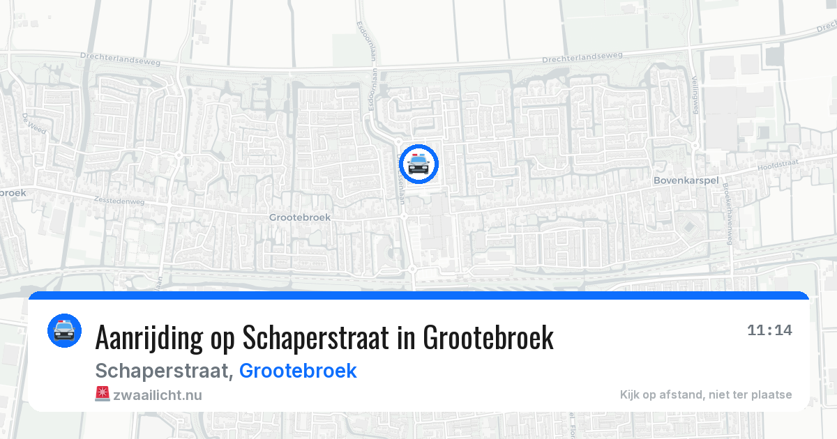 Aanrijding op Schaperstraat in Grootebroek — 22 jul 2026