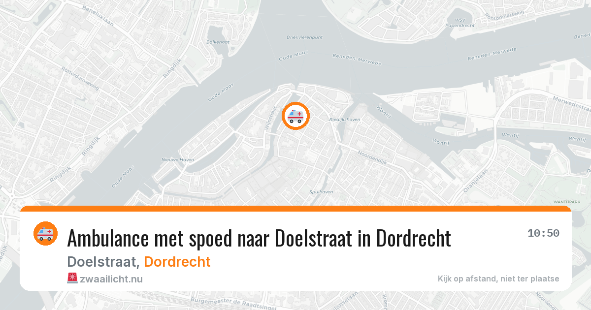 Ambulance met spoed naar Doelstraat in Dordrecht — 1 jun 2026