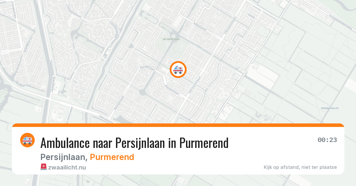 Ambulance naar Persijnlaan in Purmerend — 25 jul 2026