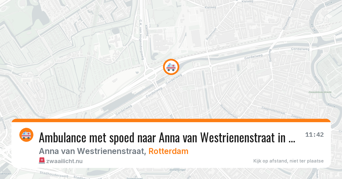 Ambulance met spoed naar Anna van Westrienenstraat in Rotterdam — 11 mei 2026