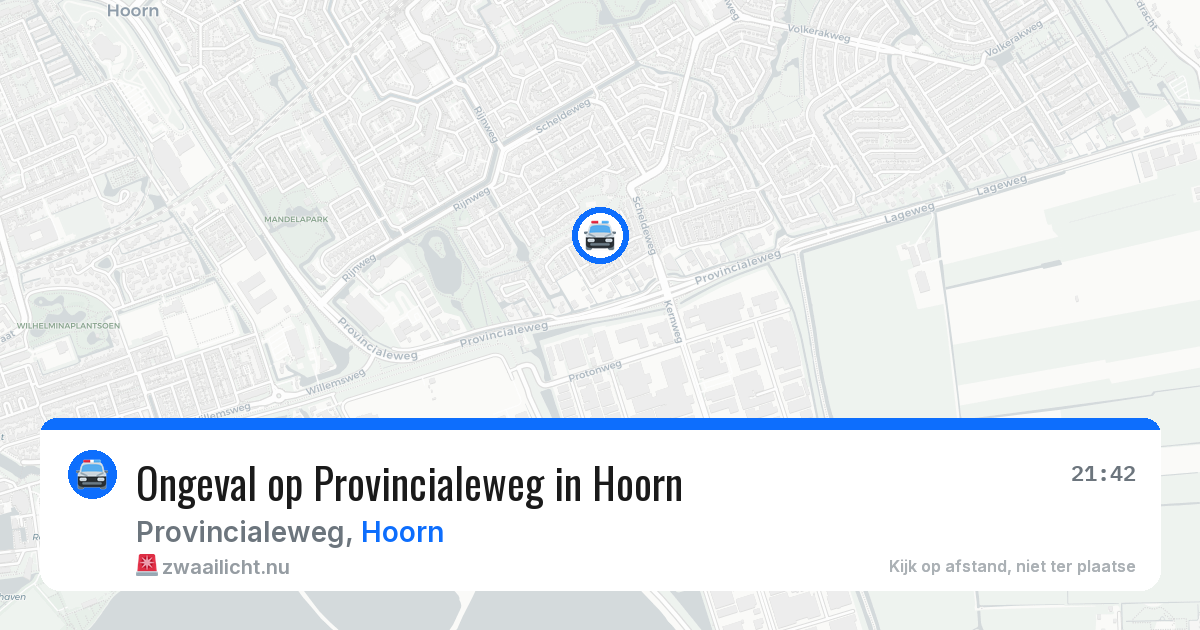 Ongeval op Provincialeweg in Hoorn — 21 apr 2026
