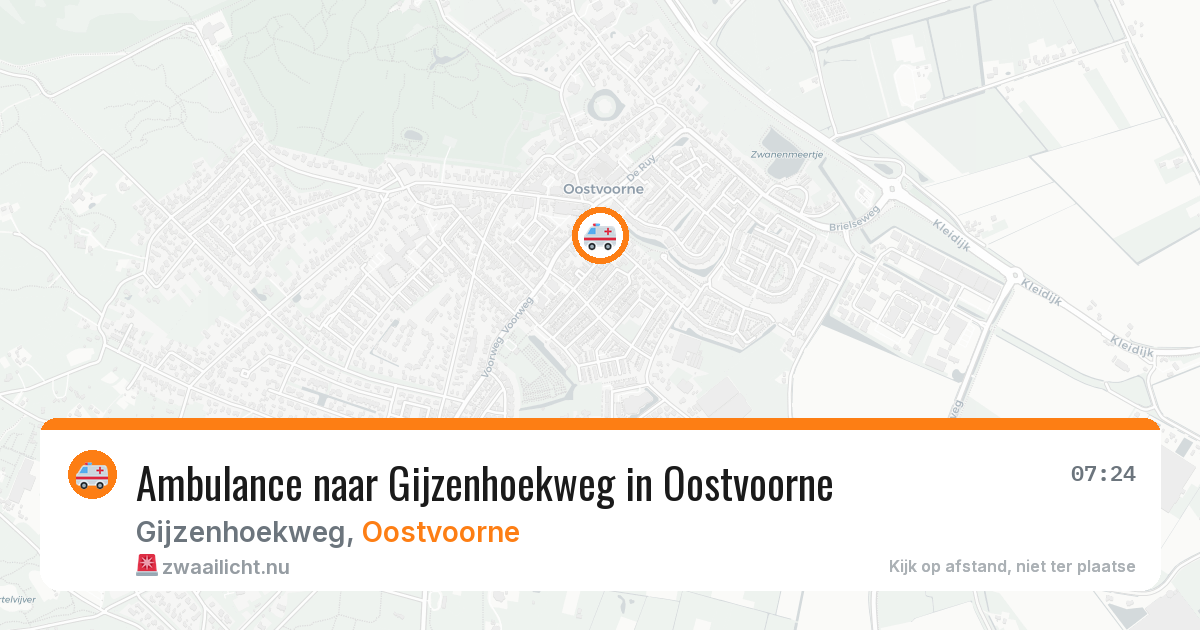 Ambulance naar Gijzenhoekweg in Oostvoorne — 4 apr 2026