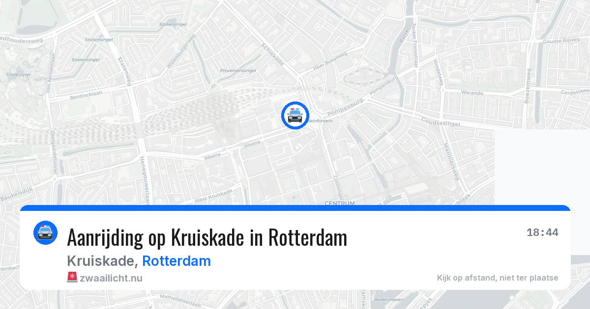 Aanrijding op Kruiskade in Rotterdam — 10 jul 2026
