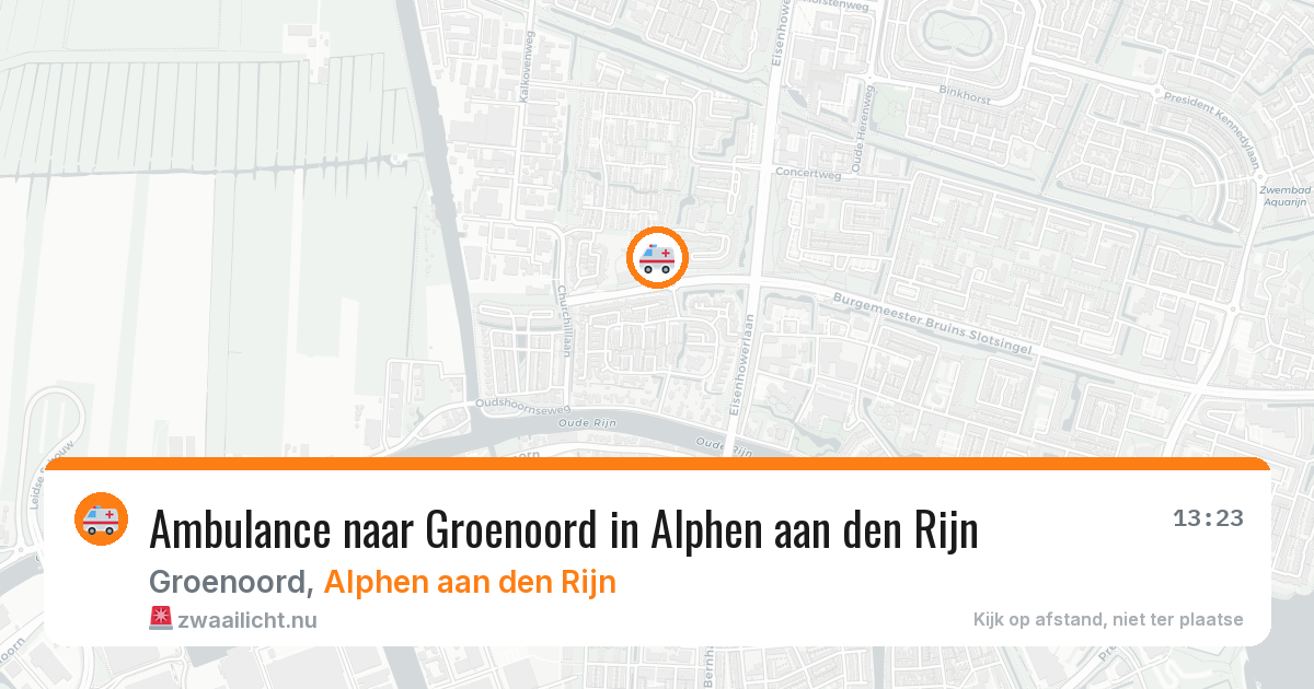 Ambulance naar Groenoord in Alphen aan den Rijn — 21 jul 2026